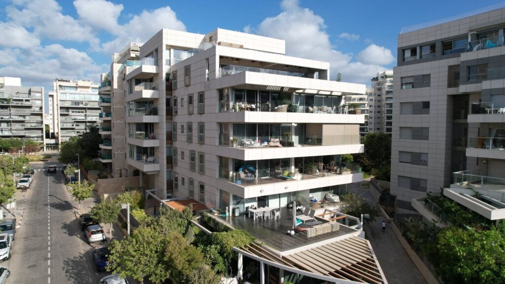 צילום אווירי של מארק שאגאל, תל אביב - פרויקט מאוכלס של קבוצת דוידסון